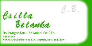 csilla belanka business card